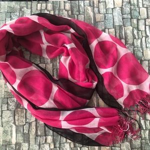 Sheer Fringe Circle Scarf
